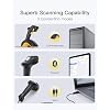 Inateck 2D Wireless Barcode Scanner with TFT Screen, CMOS and CCD Dual-Sensor for Long Codes, Bluetooth QR Reader with Cradle, Setting Keypad for Parameters, Support App SDK
