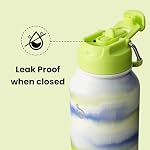 BOTTLE BOTTLE 32oz Insulated Water Bottle Stainless Steel Sport Water Bottle with Straw Dual-use Lid Design for Gym with Pill Box (Mist)