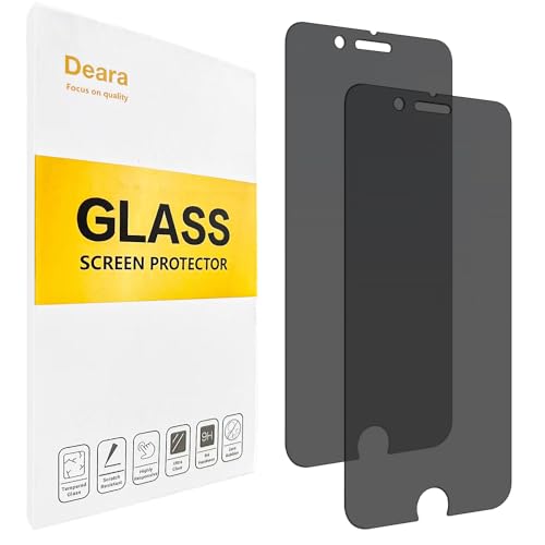 Verre trempé espion pour iPhone SE 3 et SE 2 Deara film de protection écran anti-regard lot de 2