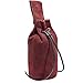 Mythrojan Drawstring Belt Bag Renaissance Costume Accessories Medieval Suede Leather Purse Viking Coin Jewelry Pouch Waist Bag for LARP, Festivals, Renfaire, Reenactments - Wine Red, 8