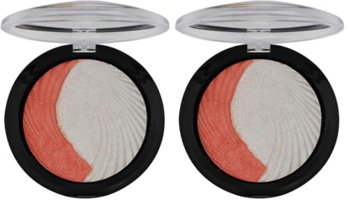 Image of FASHION COLOUR Dual Face Powder & Blusher | Easy Blend | Highly Pigmented | Natural Glow | Face Makeup Blush For Cheekbones & Highlighting | Face Blusher For All Skin Tones | Shade 07 (Pack of 2)