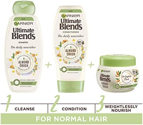 Garnier Ultimate Blends Almond Milk and Agave Sap Shampoo, 360ml
