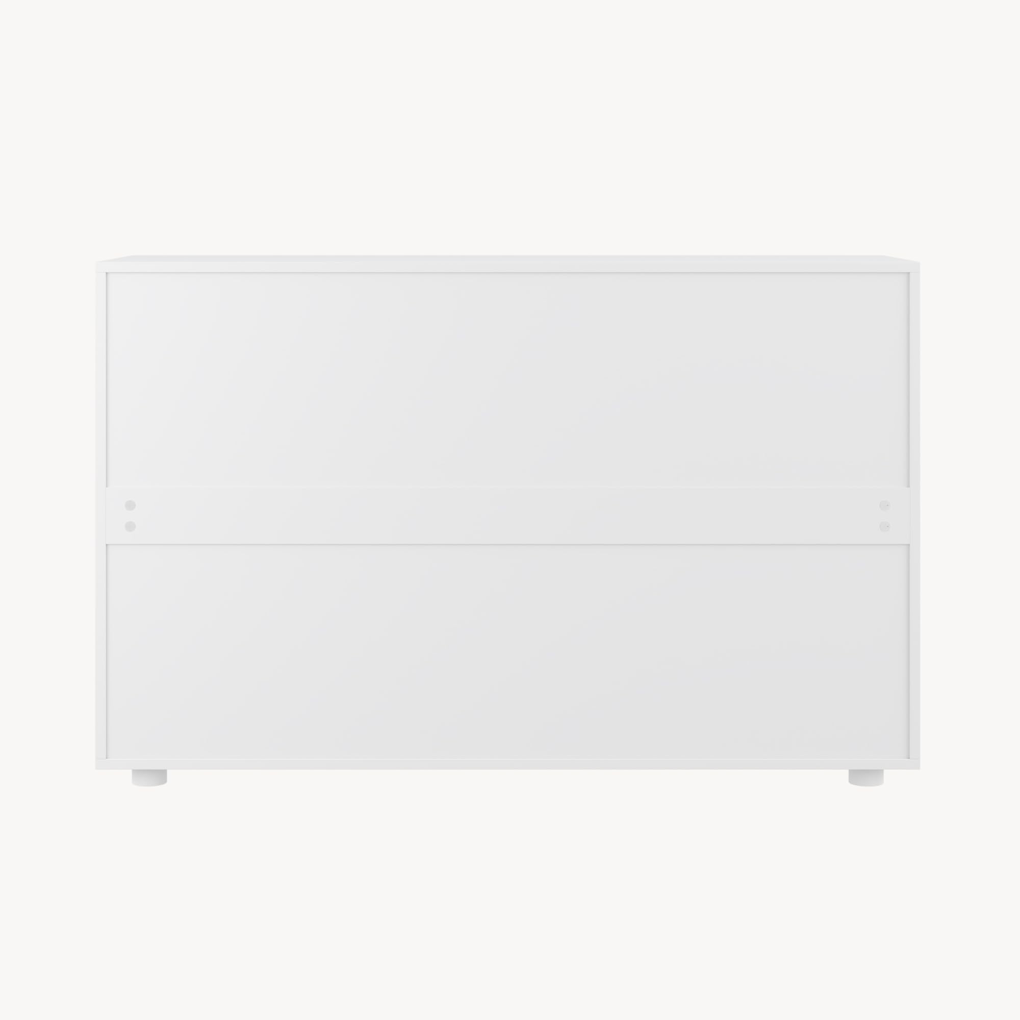 [en.casa] Credenza con 2 Cassetti e 3 Ante Comò Cassettiera Multiuso con Scomparti Vani Chiusi per Soggiorno Camera da Letto Ufficio 74x117x36 cm - Bianco Opaco