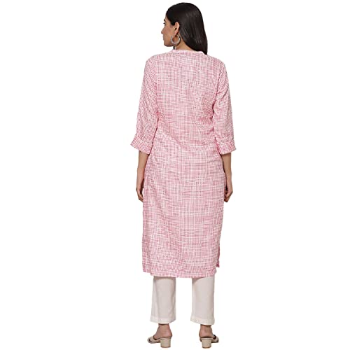 Image of Rangriti Olive Green Liva Straight Kurta for Women
