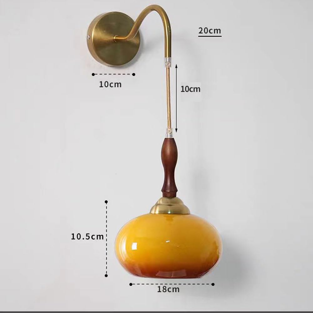 Nordic Milk Glass Wall Sconce French Globe Glass Hanging Wall Light Fixture for Kitchen Bedside Interior Decorative Wall Mounted Lamp for Children Room Bathroom Retro Dining Room Light
