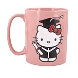 Silver Buffalo Hello Kitty Graduation Wax Resist 17.5oz Pottery Ceramic Mug