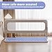 Toddler Bed Rail Guard for Baby - Toddlers Bed Rail for Queen Full King Twin Crib Bunk Size Bed Adjustable Heights & Foldable Portable Bedrail Extra Tall Child Safety Side Railing Guards for Kids(59