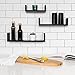 Greenco Set of 3 Floating “U” Shelves, Easy-to-Assemble Floating Wall Mount Shelves for Bedrooms and Living Rooms, Espresso Finish