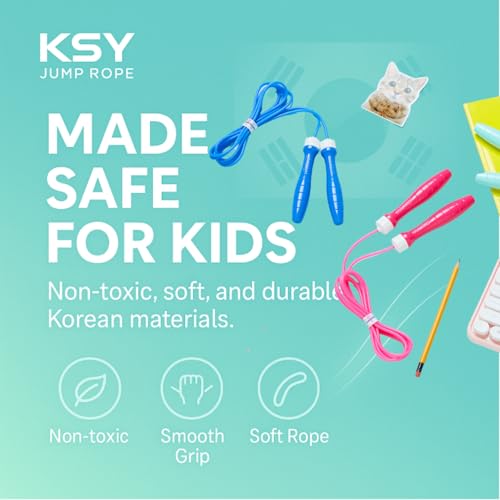Corde à sauter pour enfants KSY Crystal en PVC réglable