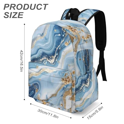 Abstract Marble Texture Funny Backpack Daily Casual Daypack Travel Mini Bag with Adjustable Strap Style-123