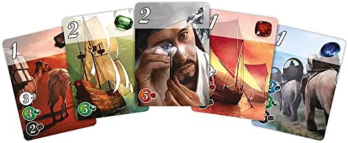 Image of Awestuffs Splendorr Card Board Edition (Eco- Friendly) | Strategy Card Game of Gem Trading & Development | Family & Adult Tabletop Game | 2-4 Players | Ages 10+