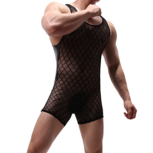 Men's Sports Leotard Bodysuit Jumpsuit Boxers Briefs Wrestling Singlet Bulge Exercise Muscle Bodybuilding4