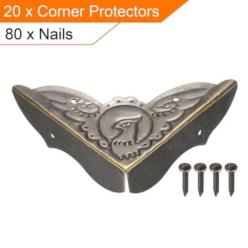 Image of uxcell Metal Desk Corner Protectors Table Edge Cover Guard 51x51x15mm Bronze Tone 20pcs