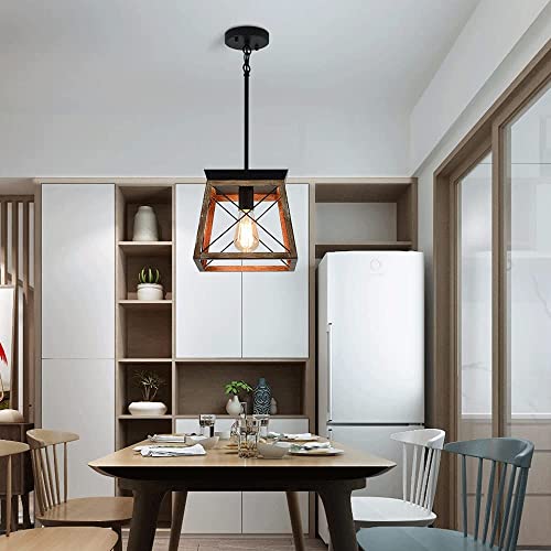 Lámpara de araña rústica ajustable para iluminar tu comedor con estilo 3