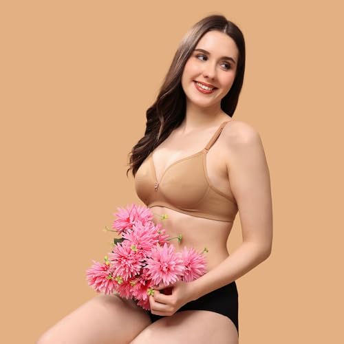Image of Floret Women's Convertible-Straps T-Shirt Bra Lightly Padded & Non-Wired Medium Coverage Bra