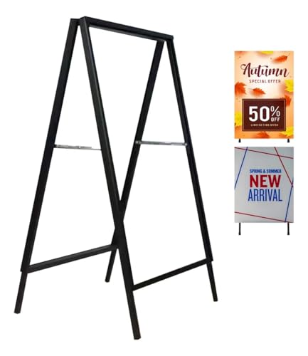 SLNXA 24x36 Inch Caballete Publicitario Plegable Doble Cara Anuncio Señales de...