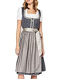 weave_type; Gewebt Stockerpoint Damen Baya Dirndl, Mehrfarbig (Grau-Kitt Grau-Kitt), (Herstellergröße: 34)