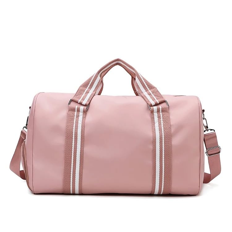 lightniing hammerz Nylon 43 Cm Imported Travel Duffle Bag, Sports Shoulder Bag for Women with Wet Pocket & Shoe Compartment Weekender Luggage Bag (Pink)-picture-48