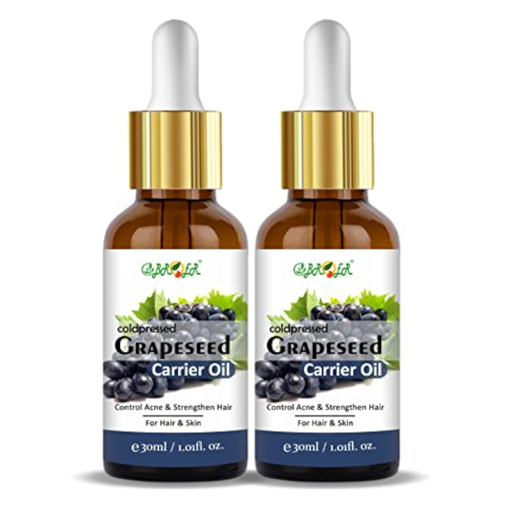 Grapeseed Oil Pure, Natural & Cold Pressed, 60ml