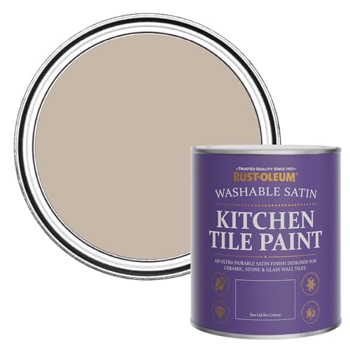 Rust-Oleum Water-Resistant Kitchen Tile Paint in Satin Finish - Oatfield 750ml