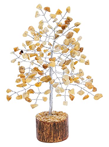 Image of ZAICUS Yellow Aventurine Crystal Tree Feng Shui Bonsai 7-8 Inch