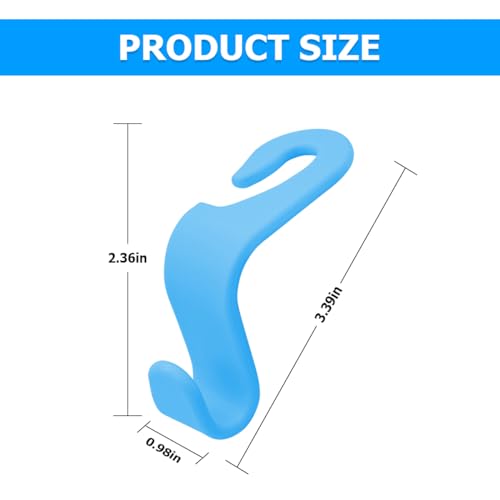 Image of 4PCS Car Back Seat Headrest Hooks, Rear Car Seat Storage Headrest Hanger Holder Hooks Organizer, Universal Auto Interior Accessories for Bag Purse Handbag Cloth Coats Grocery (Light Blue)