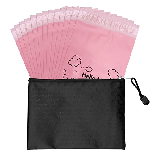 Cute Pink Sanitary Pad Disposal Bags - Pack of 200, 7x12inches Opaque Feminine Hygiene Disposal Bags for Tampons, Liners