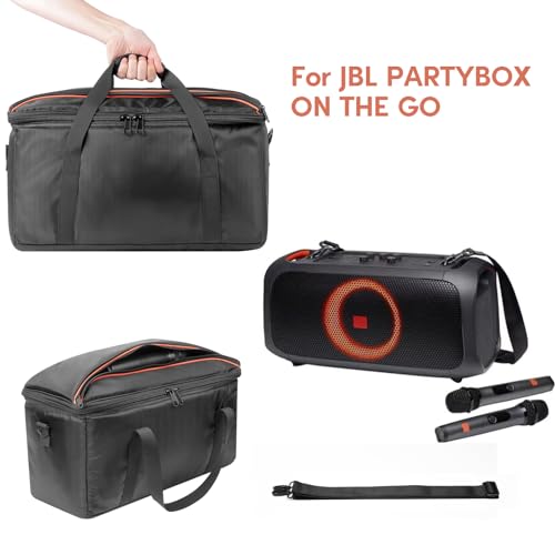 Travel Cover Bag for Partybox ON The GO Speaker Waterproof and Dustproof Solution Storage Bag with Shoulder Belt Suitable for Outdoor Carrying