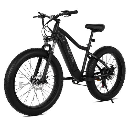 Pexmor Electric Bike For Adults, 750W Ebike Electric Bicycle For Adults 48V 14Ah Removable Lg Battery, 32 Mph 26" Fat Tire Snow Beach Mountain E Bike, Suspension Fork,7 Speed Gear,Ul Certified #TOP6