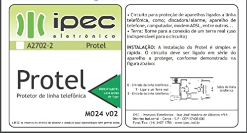 Protetor Surtos Tensão Módulo Alarme Modem Linha Telefônica