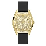 Guess Orologio da donna 39,5 mm - Cinturino in silicone nero quadrante oro cassa tono oro