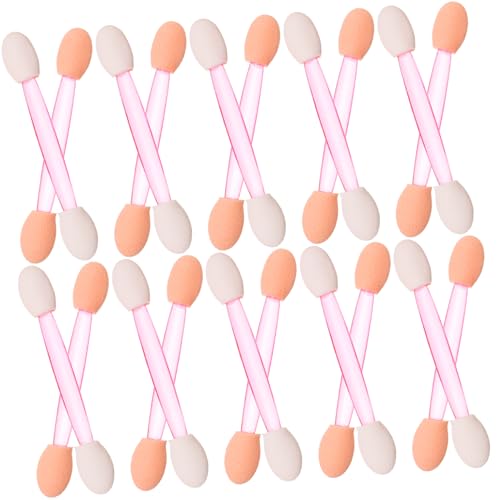 Gogogmee Eyeshadow Brush Set 100pcs Disposable Eye Shadow Sticks Soft Sponge Tips for Smooth Application