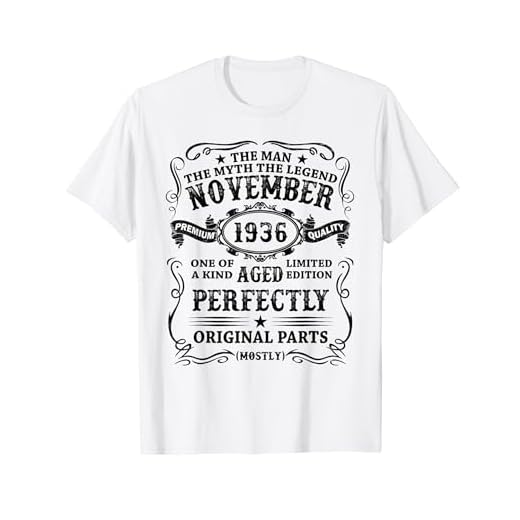 Hecho En 1936 88 Años Cumpleaños Hombre Noviembre 1936 Camiseta
