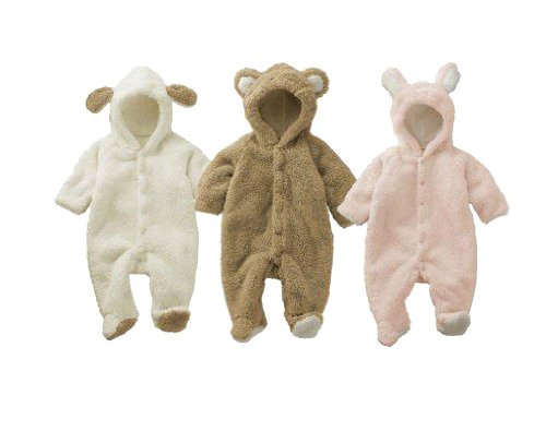 Babytree]Winter Baby Animal Fleece Jacket/Coat/Siamese Romper H7501White70 (0-6M)