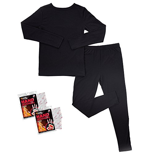 32 DEGREES Weatherproof Big Boy's Base Layer Thermal Set, M, Black