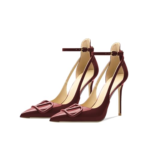 Image of Women's Pointed-Toe Bag-Toe Strappy High-Heeled Shoes Sexy Stiletto Pumps