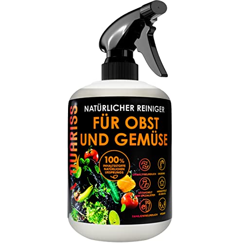 QUARISS Limpiador natural para frutas y verduras, vegano, limpiador de frutas, elimina la cera, la suciedad, el polvo y otras impurezas (500 ml)