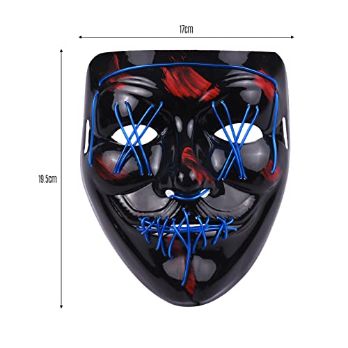 LED assustador acende com luz constante Flash lento Flash rápido 3 modos Alça elástica ajustável par