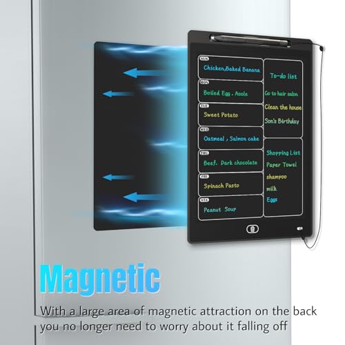 Image of Magnetic Weekly Chore Chart for Adults, 9.8 inchx6.7 inch Small to Do List Dry Erase Board for Fridge Grocery Shopping Kitchen Menu Planning Whiteboard Refrigerator Digital Notepad Blackboard Meal Planner