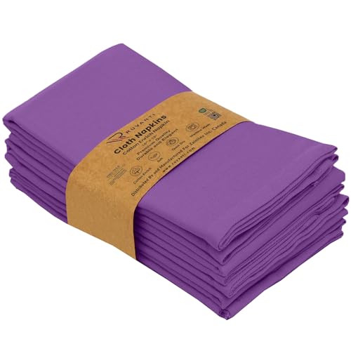 Ruvanti Cloth Napkins Set of 6, 18x18 Inches Napkins Cloth