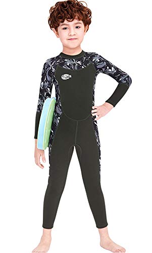 Boys Girls Kids One Piece Wetsuit Swimsuits Neoprene 2.5mm Wetsuit Long Sleeves UV Protection Diving Suits3