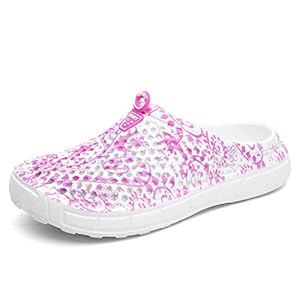 Dames zomer ademende slippers strand tuin clog sandalen douche schoenen waterschoenen wandelen anti-slip schoenen, roze 7, 37 EU