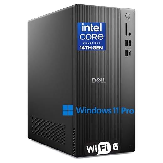 Dell Tower PC Ect1250 Desktop Computers for Home & Business, 14th Gen Intel 4-Core Processor, 16GB DDR5 RAM, 512GB PCIe SSD, WiFi 6, Bluetooth, DisplayPort, HDMI, Type-C, Windows 11 Pro