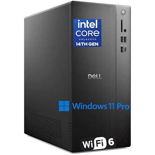 Dell Vostro Desktop Computers Business Tower PC, 16GB DDR5 RAM, 512GB PCIe SSD, 14th Gen Intel Core i3-14100, WiFi 6, Bluetooth, Vostro for Home Student, HDMI, DisplayPort, Windows 11 Pro
