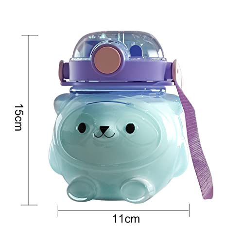 Merrwon Borraccia da 1000 ml con cannuccia, a