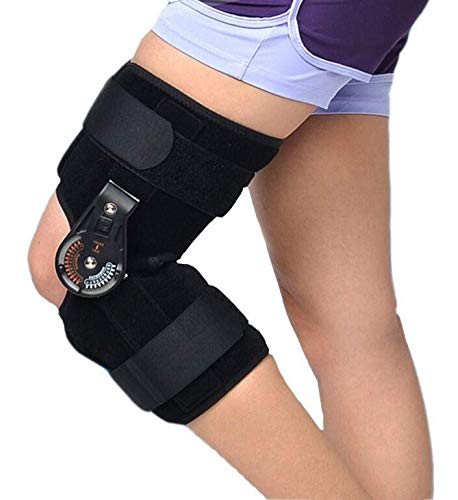 Supporto per Tutore per Ginocchio Regolabile Supporto per Ortesi per Ginocchio con Cerniera Medica Supporto per Legamenti Regolabili Lesioni Sportive Stecca Ortopedica Cu(L)