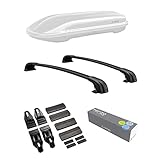 Terzo テルッツォ (by PIAA) ルーフボックス 270L エアロクロスライダー ホワイト EA164CWX & 車種別ベースキャリアセット エアロバータイプ ブラック ルーフオンタイプ 【トヨタ シエンタ H27. 7~ 型式 NCP.NSP17#】KIT7105T【セット買い】