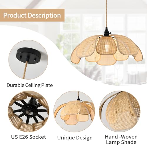 Image of 20 Inch Boho Flower Chandeliers for Dining Room