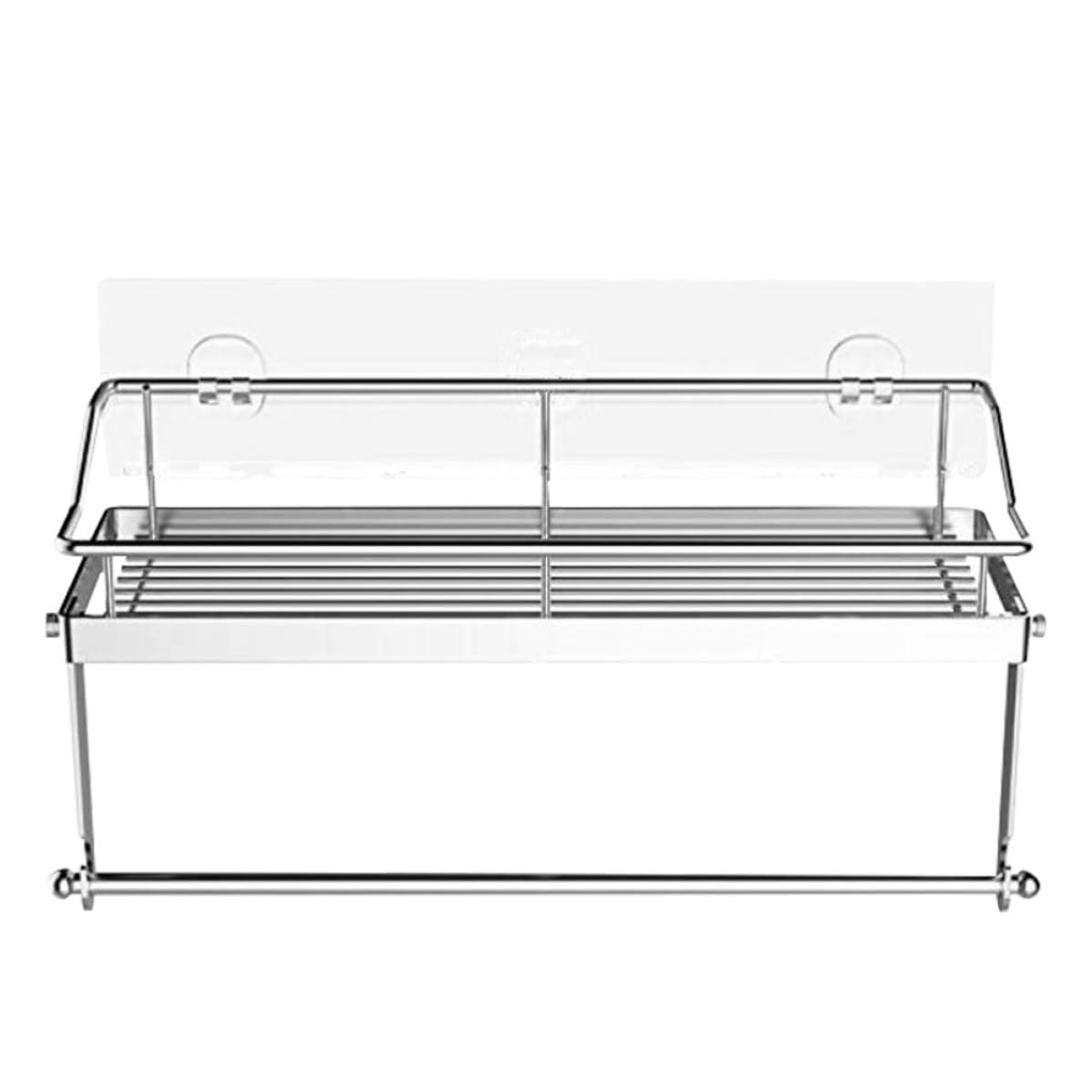 LALAFINA Portarrollos Resistente y Diseño Anticaídas Autoadhesivo de Acero Inoxidable para Cocina Estante para Montaje en Azulejos