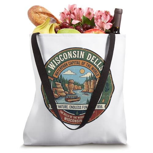 Bolso Tote emblema vintage Wisconsin Dells miniatura 4